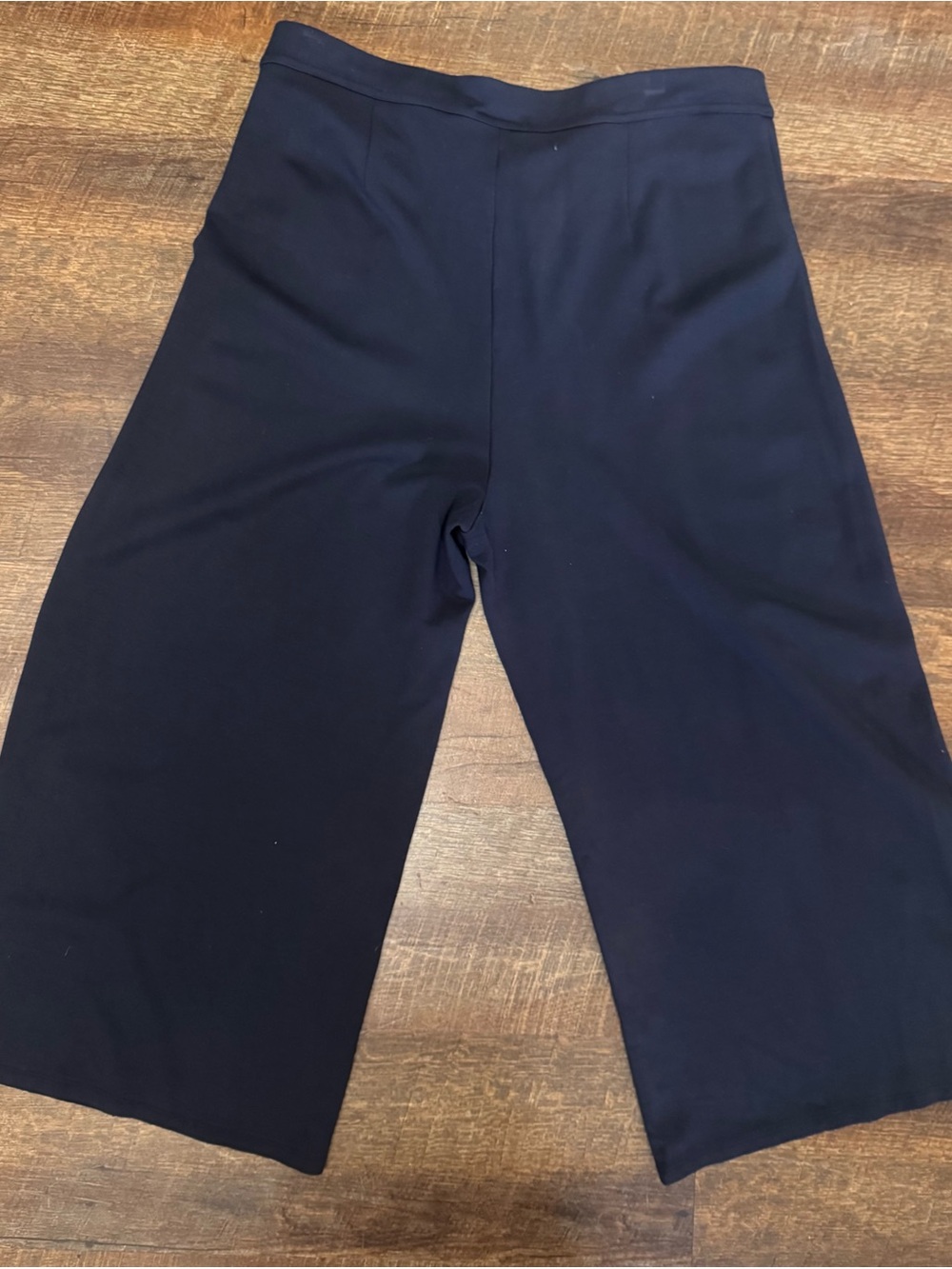J. Jill Wearever Wide Leg Crop Pants Navy Pull On Stretch Large Petite Travel - Picture 5 of 6